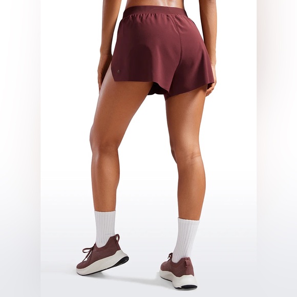 Feathery-Fit Soft High Rise Split Dolphin Mesh Liner Shorts 2.5'' - Picture 2 of 5